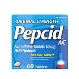 Pepcid AC Original Strength, 10 mg Famotidine for Heartburn Prevention & Relief