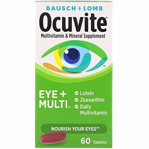 Bausch + Lomb Ocuvite Eye and Multi Multivitamin and Mineral Supplement with Lutein and Zeaxanthin, 60 count