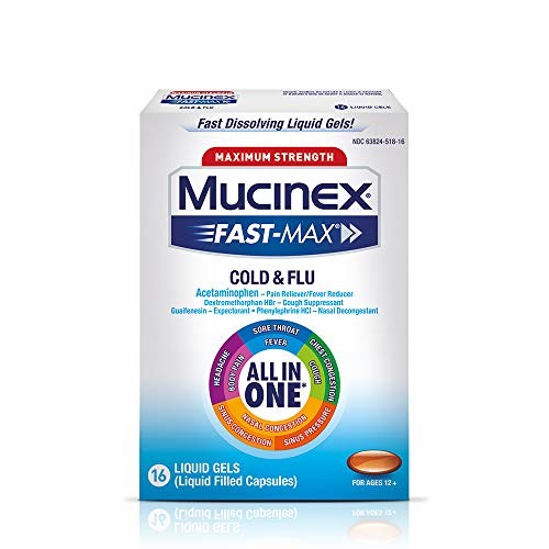 Mucinex Fast-Max Max Strength, Severe Cold Liquid Gels, 16ct