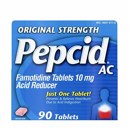 Pepcid AC Original Strength, 10 mg Famotidine for Heartburn Prevention & Relief