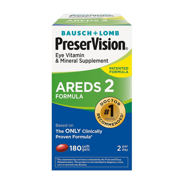 PreserVision AREDS 2 Vitamin & Mineral Supplement 180 Count Soft Gels