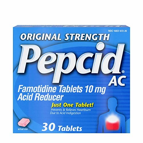 Pepcid AC Original Strength, 10 mg Famotidine for Heartburn Prevention & Relief, 30 ct