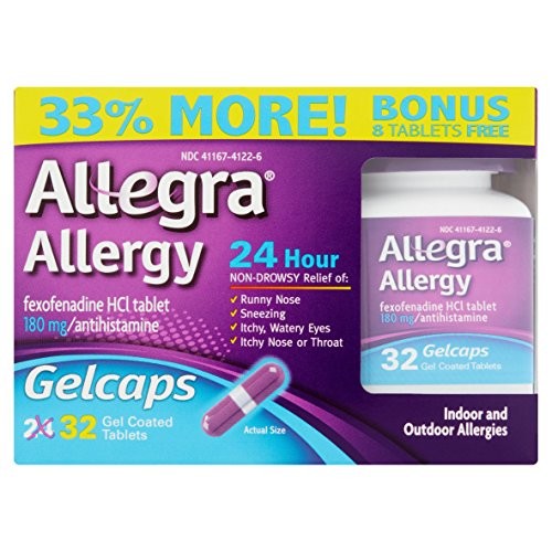 Allegra allergy indoor and outdoor allergies 32 gel caps