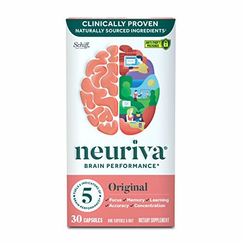 NEURIVA Original Capsules (30ct) Phosphatidylserine, Gluten Free, Decaffeinated - Supports Focus, Memory, Learning, Accuracy & Concentration (Pack of 1)
