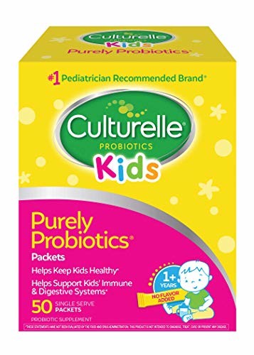 Culturelle Kids Purely Probiotics Packets Daily Supplement, Helps Support a Healthy Immune and Digestive System, 1 Pediatrician Recommended Brand, White, 50 Count