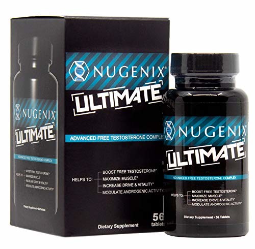 Nugenix Ultimate Testosterone Booster for Men, Clinically Researched, Maximizes Muscle, Boost Vitality, Mega Dose D-Aspartic Acid - 56 Count
