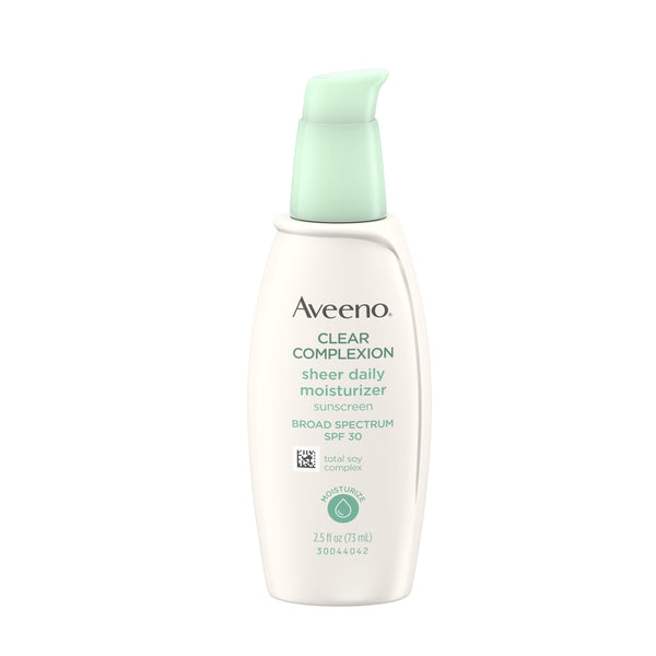Aveeno Clear Complexion Moisturizer with SPF 30 Sunscreen, 2.5 fl. oz